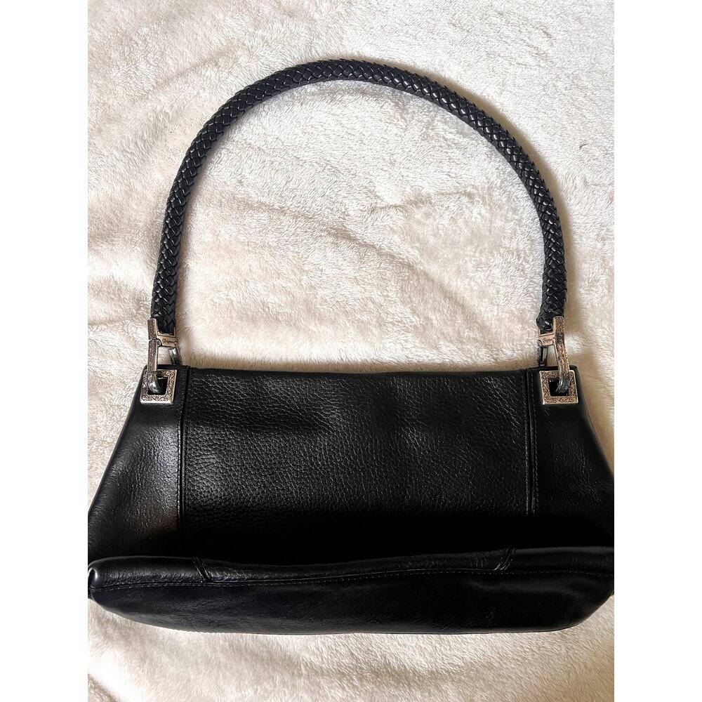 Brighton Y2K Vintage Shoulder Bag Black Leather Whimsigoth